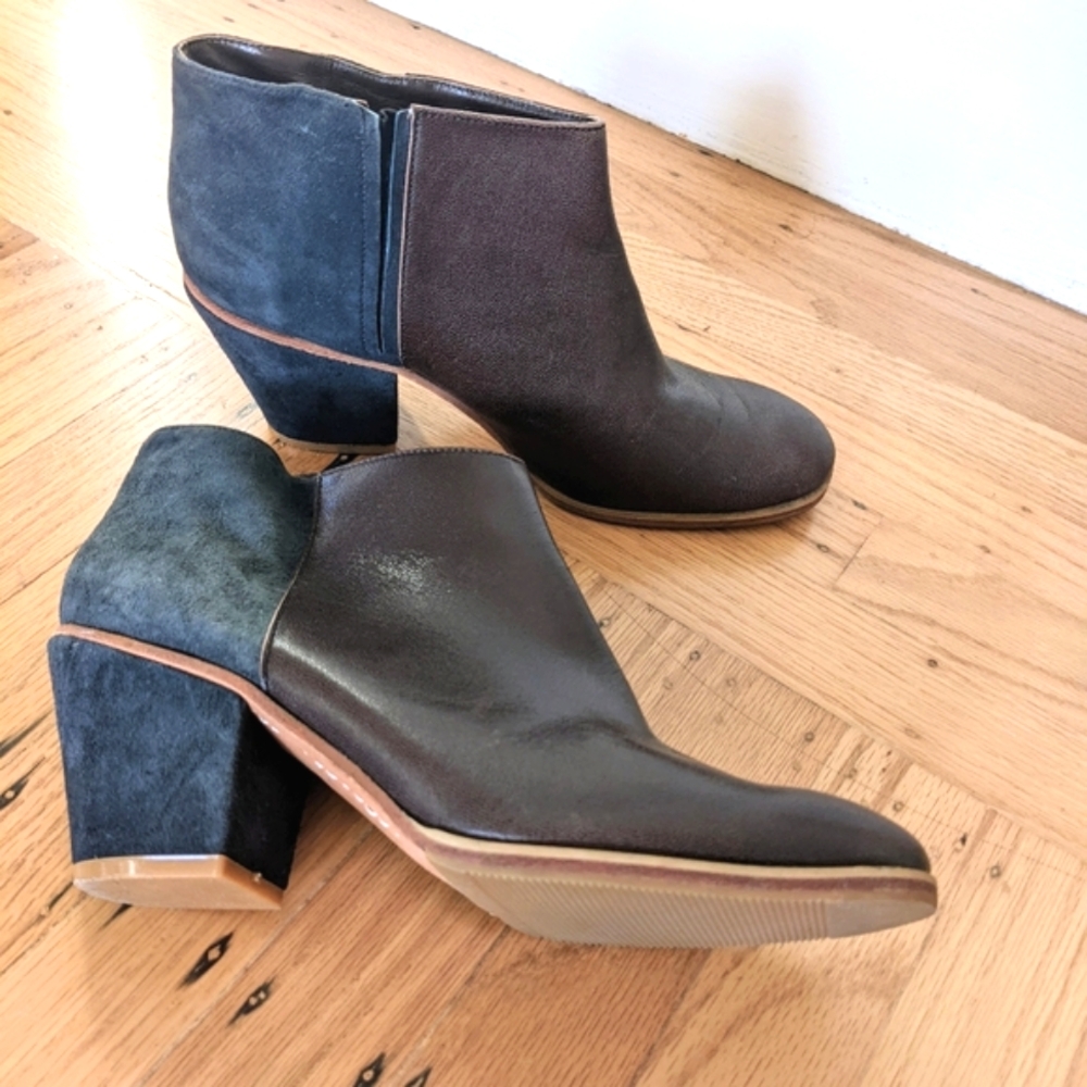 Rachel Comey "Mars" Bootie - Black Brown Suede Duocolor - Size 9.5